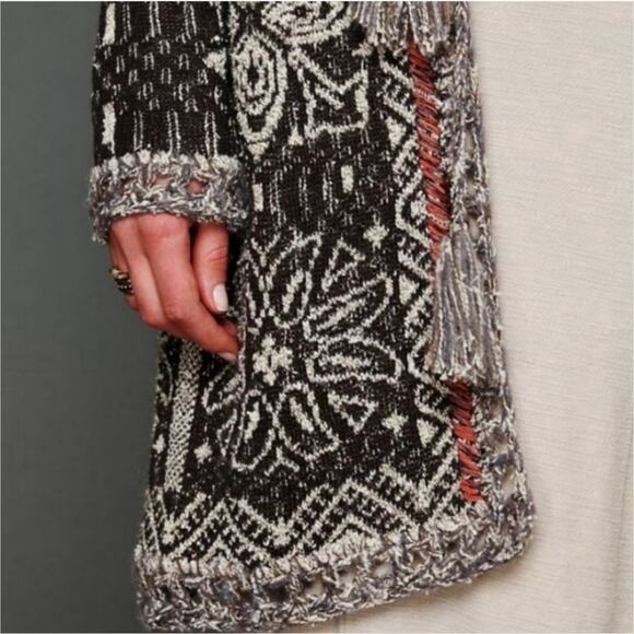 Free People Kai Pom Tapestry XS Cardigan Sweater - Picture 10 of 14